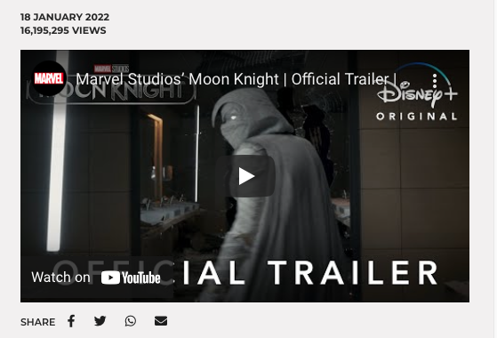 GRM Daily post about Doom Knight, showing the splash screen for the embedded YouTube trailer for the TV show.